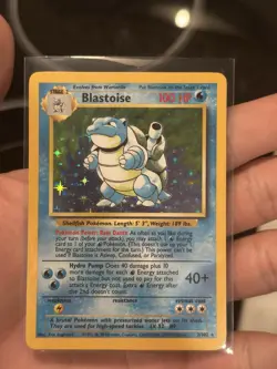 1999 Pokemon Blastoise 2/102 Base Set Unlimited Holo Rare WOTC Mint - Image 3