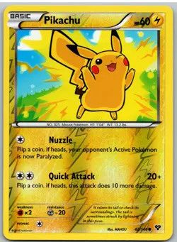 Pikachu 42/146 Common XY Pokemon Reverse Holo - Image 1