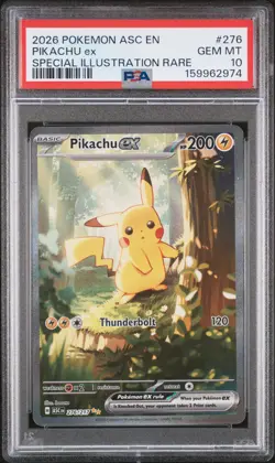 2026 POKEMON ASC EN-ASCENDED HEROES SPECIAL ILLUSTRATION RARE PIKACHU EX PSA 10 - Image 1