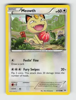Meowth 67/108 - Pokemon - Roaring Skies - Common - NM - Image 1