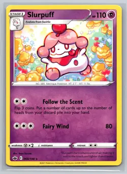 Slurpuff 068/198 Chilling Reign Rare Psychic Stage 1 Fairy Wind Pokemon TCG - Image 1