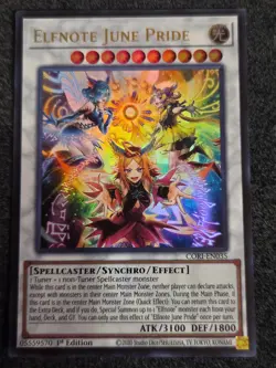 Yugioh! 1x Elfnote June Pride CORI-EN035 Ultra Rare 1st Ed NM - Image 1