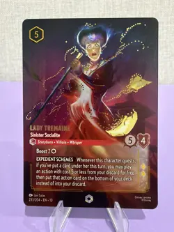 Wilds Unknown Disney Lorcana Lady Tremaine Sinister Socialite Enchanted 233/204 - Image 1