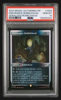 PSA 10-SERIALIZED-ENDURANCE BOBBLEHEAD 236/500 #1059 FALLOUT MTG - Image 1