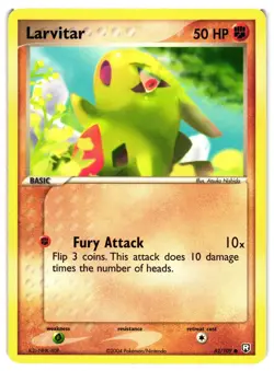 Pokemon TCG Larvitar 62/109 Team Rocket Returns LP - Image 1