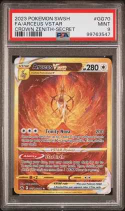 2023 POKEMON SWORD & SHIELD CROWN ZENITH SECRET FULL ART/ARCEUS VSTAR PSA 9 - Image 1
