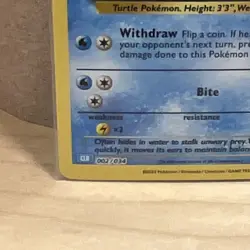Pokemon Wartortle 002/034 Pokemon TCG collection: Blastoise NM Holo - Image 2