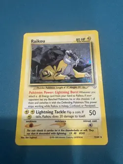 Pokemon TCG Raikou 13/64 Neo Revelation Holo - Image 1