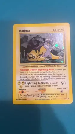 Pokemon TCG Raikou 13/64 Neo Revelation Holo - Image 2