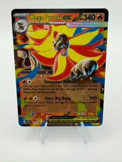 Pokemon Mega Pyroar EX Chaos Rising #015/086 Double Rare Holo Near Mint - Image 1