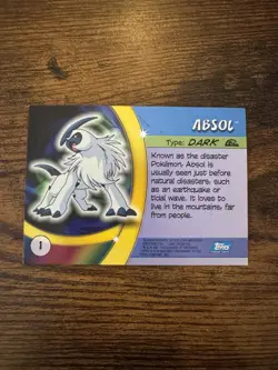 2004 topps Pokemon Advanced Challenge Non Holo Foil #1 Absol LP - Image 2