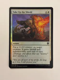 Take Up the Shield Dominaria United Foil Magic the Gathering MTG - Image 1