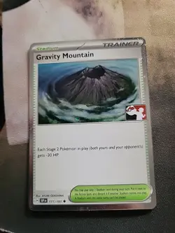 Gravity Mountain Holo Pokemon Prize Pack Series 7 Promo Pokemon Card NM/LP Stamp - Image 1