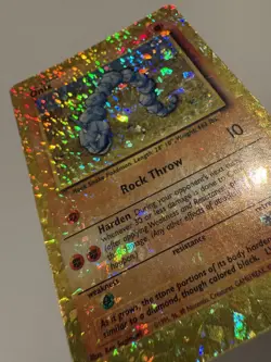 Onix 56/102 Base Set Vending Sticker Holo Prism Pokemon Card - Image 3