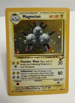 Magneton 9/130 Base Set 2 Unlimited Rare Holo Pokemon TCG MP - Image 1