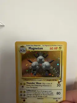 Magneton 9/130 Base Set 2 Unlimited Rare Holo Pokemon TCG MP - Image 3