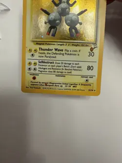 Magneton 9/130 Base Set 2 Unlimited Rare Holo Pokemon TCG MP - Image 4