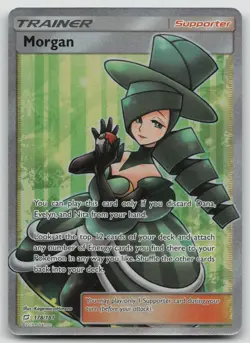 ULTRA RARE Morgan 178/181 Full Art Trainer Team Up NM Pokemon Supporter - Image 1