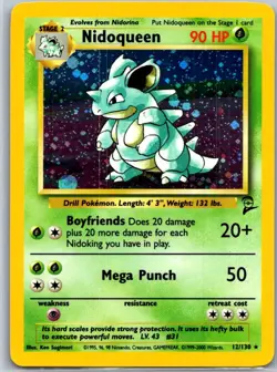 Pokemon TCG Nidoqueen Holo Rare Holo Base Set 2 012/130 MP - Image 1