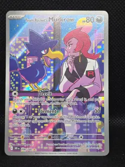 Team Rocket's Murkrow #200 Pokemon Destined Rivals - Illistration Rare - Image 1