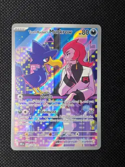 Team Rocket's Murkrow #200 Pokemon Destined Rivals - Illistration Rare - Image 2