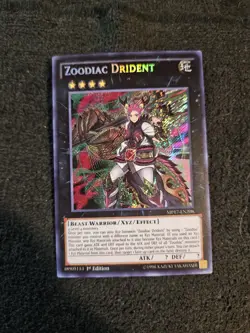 Yugioh Zoodiac Drident Secret Rare MP17-EN208 1st Ed - Image 1
