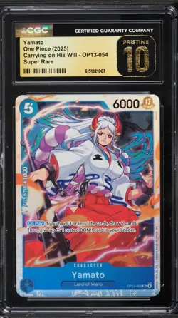 CGC 10 PRISTINE ENGLISH One Piece 2025 Yamato OP13-054 Carrying on His Will - Image 1