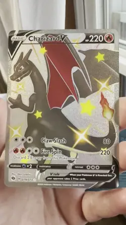 Pokemon Charizard V 079/073 Secret Rare Shiny Star V Full Art Holo 220 HP Card - Image 2