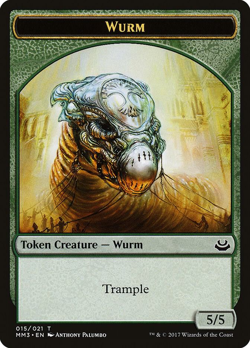 Wurm Token - Modern Masters 2017 (MM3) - Image 1