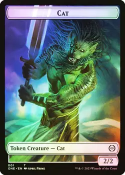 MTG CAT // PHYREXIAN MITE TOKEN FOIL Phyrexia: All Will Be One NM Near Mint - Image 1