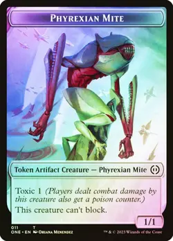 MTG CAT // PHYREXIAN MITE TOKEN FOIL Phyrexia: All Will Be One NM Near Mint - Image 2