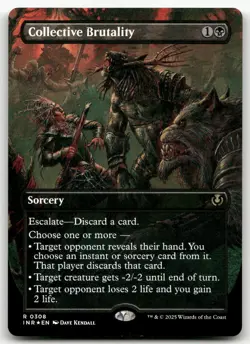 Collective Brutality (Borderless) #308 (Foil) NM Innistrad Remastered Magic MTG - Image 1