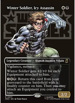 Winter Soldier, Icy Assassin (Borderless) (Foil) 377 MTG NM - MSH - Image 1