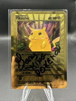 Pikachu Metal Card Collectacon Exclusive Signed By Gary Haase (King Pokemon) - Image 1