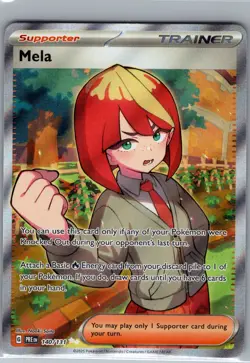Mela 140/131 Full Art Trainer - Prismatic Evolutions - Pokemon Card - NM - Image 1