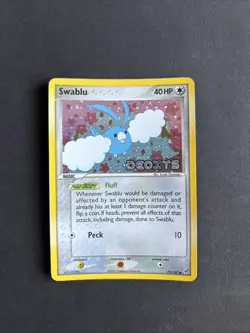 Pokemon TCG Swablu EX Deoxys 79/107 Reverse Holo Common 2005 Nintendo - LP - Image 1