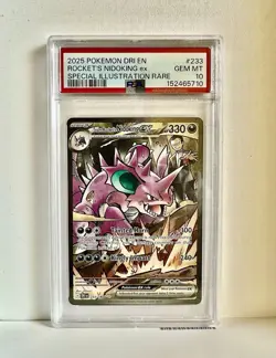 Pokemon Destined Rivals Special Illustration Rare Rocket’s Nidoking EX PSA 10 - Image 1