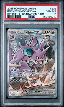 Pokemon Destined Rivals Special Illustration Rare Rocket’s Nidoking EX PSA 10 - Image 2