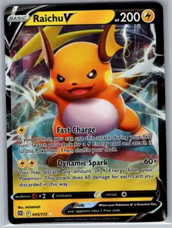 Raichu V 045/172 SWSH09: Brilliant Stars - Pokemon Card - NM - Image 1