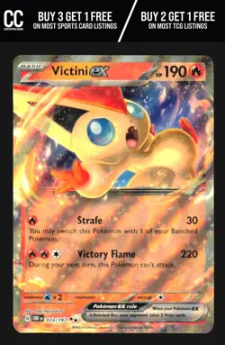 Pokemon SV03: Obsidian Flames #033/197 Victini ex Holo - Image 1