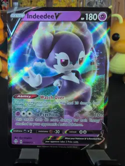Indeedee V 039/072 Shining Fates Holo Pokemon Tcg Near Mint Condition. - Image 2