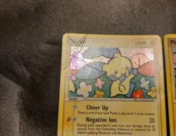 Minun 4/17 Plusle 5/17 POP Series 3 Holo Pokemon Card Set DAMAGED - Image 2