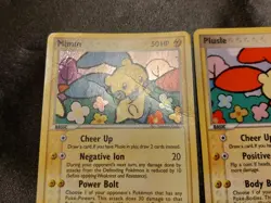 Minun 4/17 Plusle 5/17 POP Series 3 Holo Pokemon Card Set DAMAGED - Image 3