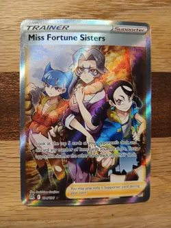 Pokemon TCG: Miss Fortune Sisters #194/196 Lost Origin Trainer Full Art Holo - Image 1