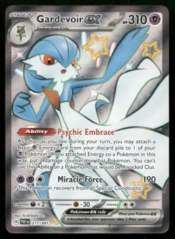 Gardevoir ex 217/091 Shiny Ultra Rare Paldean Fates Pokemon Holo Near Mint - Image 1