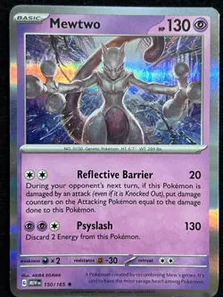 Mewtwo 150/165 Holo 151 Pokemon Rare LP - Image 2