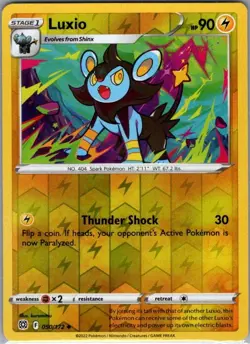 Luxio 050/172 Reverse Holo SWSH09: Brilliant Stars - Pokemon Card - NM - Image 1