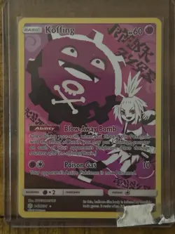 Pokemon Koffing Cosmic Eclipse Card 243/236 Secret Rare Full Art SM Holo - Image 5