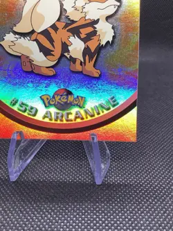 1999-2000 POKEMON TOPPS ARCANINE Rainbow Foil #59 RARE - Image 4