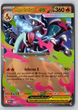Mega Charizard X ex 029 Promo ME: Mega Evolution Promo Holo Near Mint - Image 1